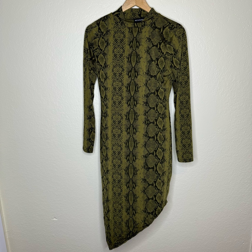 Pretty Little Thing Snakeskin midi dress